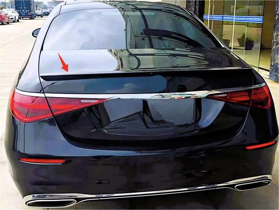 Спойлер лип за багажника – Mercedes W223 S Class (2021+), черен гланц