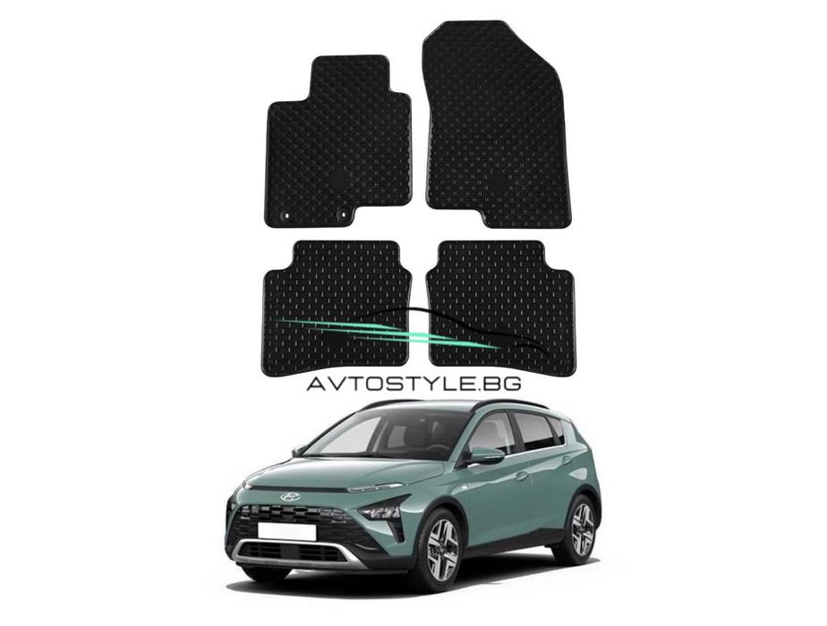 Гумени стелки  за Hyundai  Bayon след 2021 г,. Gumarny Zubri