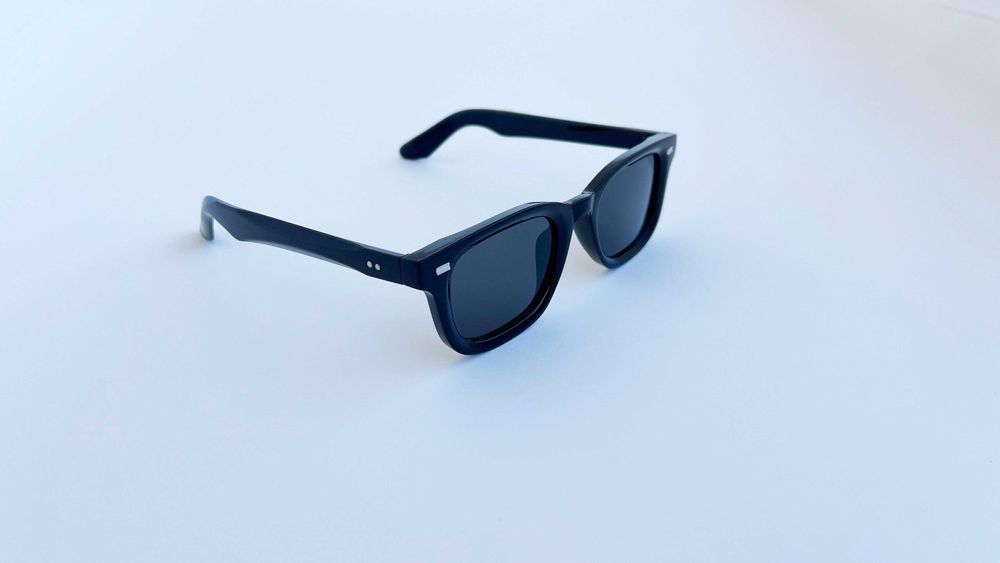 Ochelari de soare Moscot Klutz Style - Ochelari Dreptunghiulari Negri