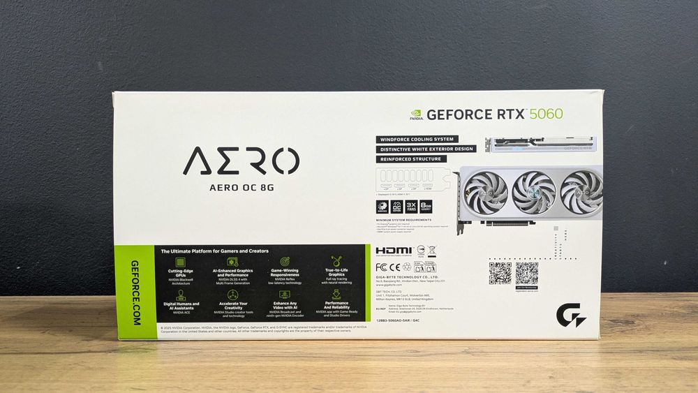RTX 5060 8GB Gigabyte Aero OC White