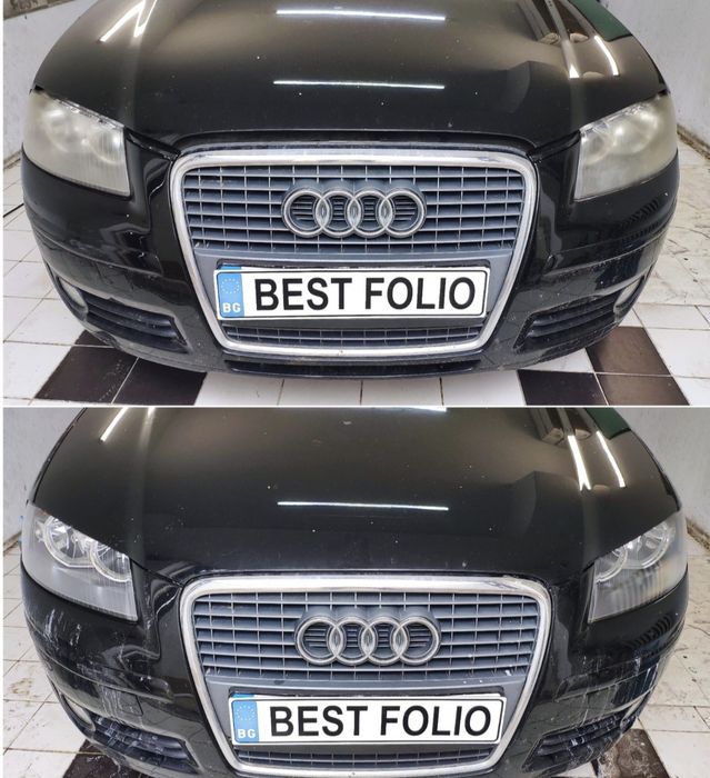 Полиране на фарове и монтаж на защитно фолио