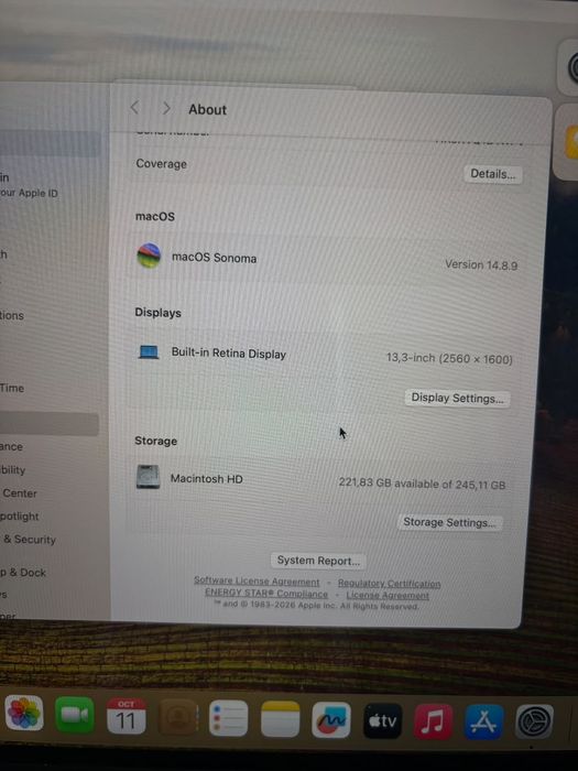 Ноутбук. Apple. MacBook (Макбук)  Air M1 [2020].