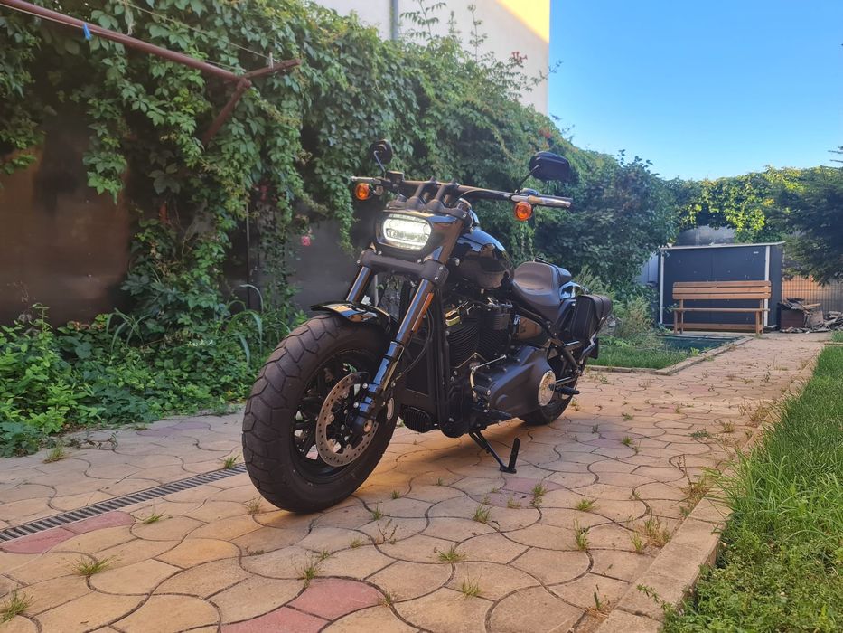 Harley Davidson Fat Bob 114 power cruiser.