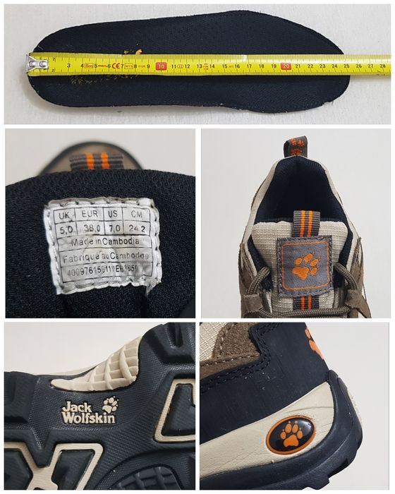 Ghete Jack Wolfskin piele, semighete munte, oraș, nr. 38 EU unisex