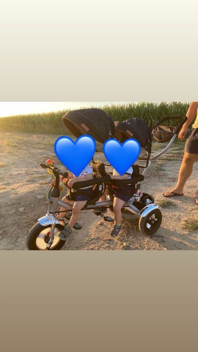 Детска триколка двуместна