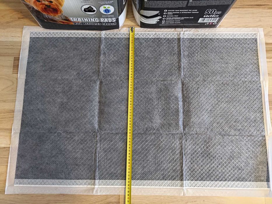 Set 50 covorase absorbante pentru caini, cu carbon, 60x90 cm, Kotix