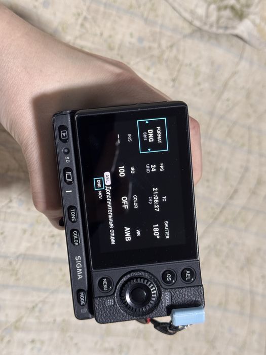 Sigma fp + canon 24-70 (raw снимает)