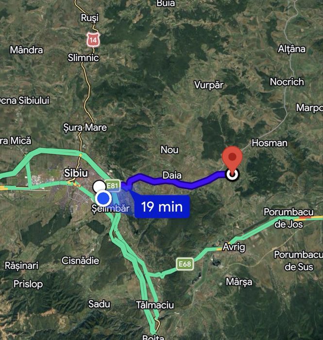 Teren 5ha 20 min de Sibiu