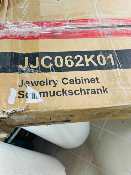 Songmics – Dulap pentru bijuterii cu oglindă, rotativ la 360°