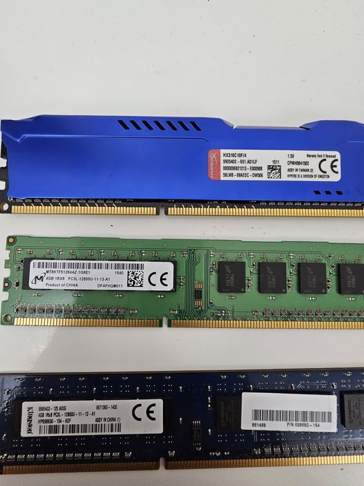 Placute ram DDR3 lot 4gb 1600mhz