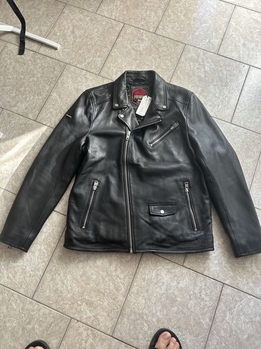 Geaca Biker piele naturala SUPER DRY