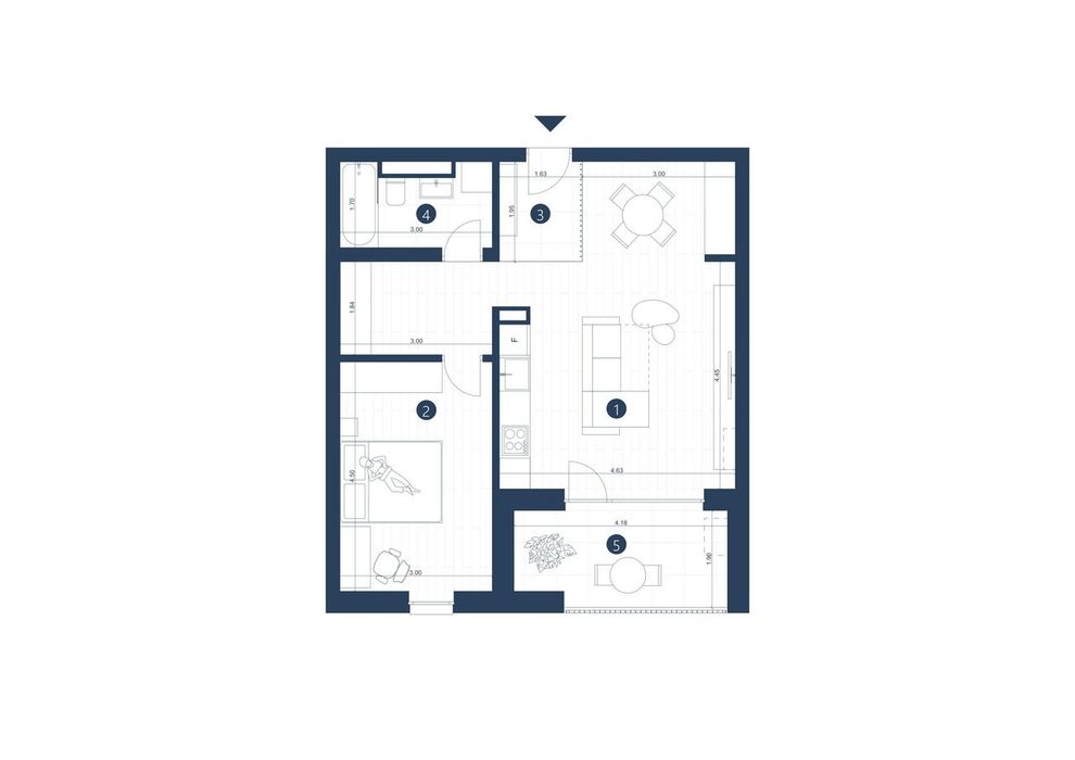 Apartament cu 2 camere în zona Confecții — fotografia 3