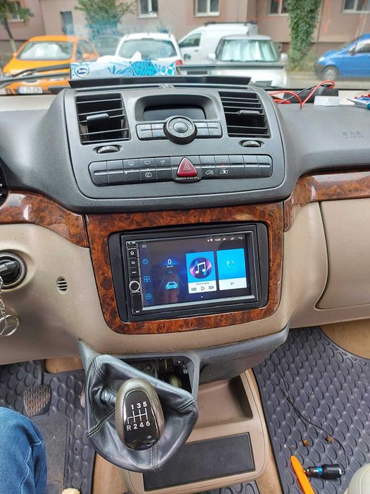 Navigatie Android Mercedes Vito Waze YouTube GPS BT USB casetofon