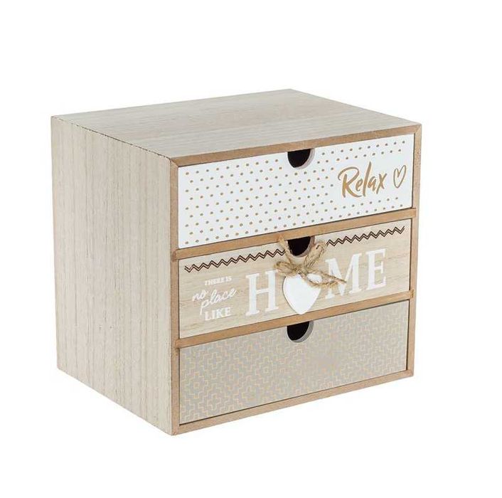 Декоративна кутия Mercado Trade, 3 чекмеджета, Дърво, Различни модели