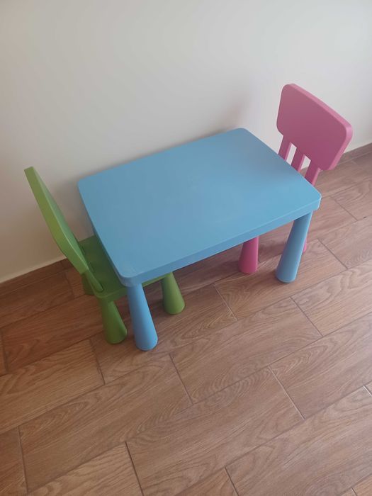 Set masă și 2 scaune copii IKEA MAMMUT