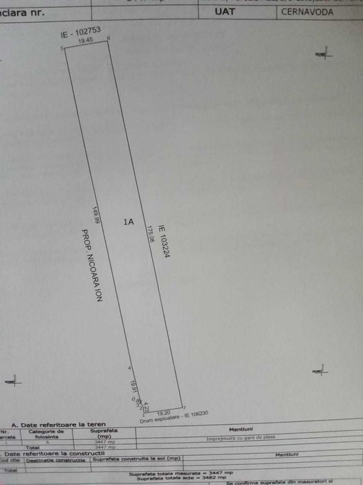 Teren intravilan de vanzare in orasul Cernavoda