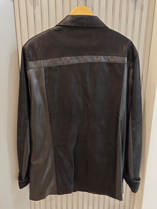 Куртка кожаная черная