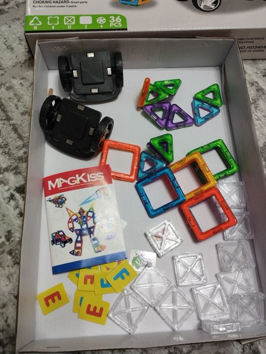 Puzzle magnetic masinuta forme geometrice