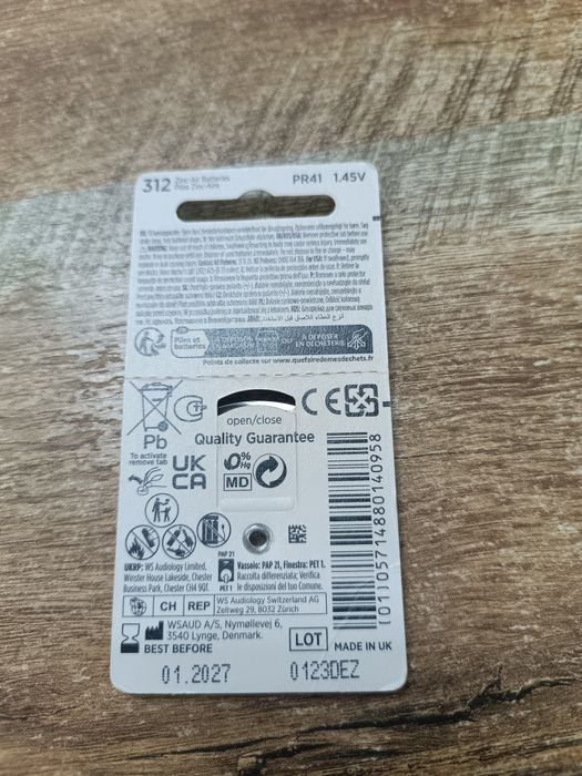 Батарейки для слуховых аппаратов