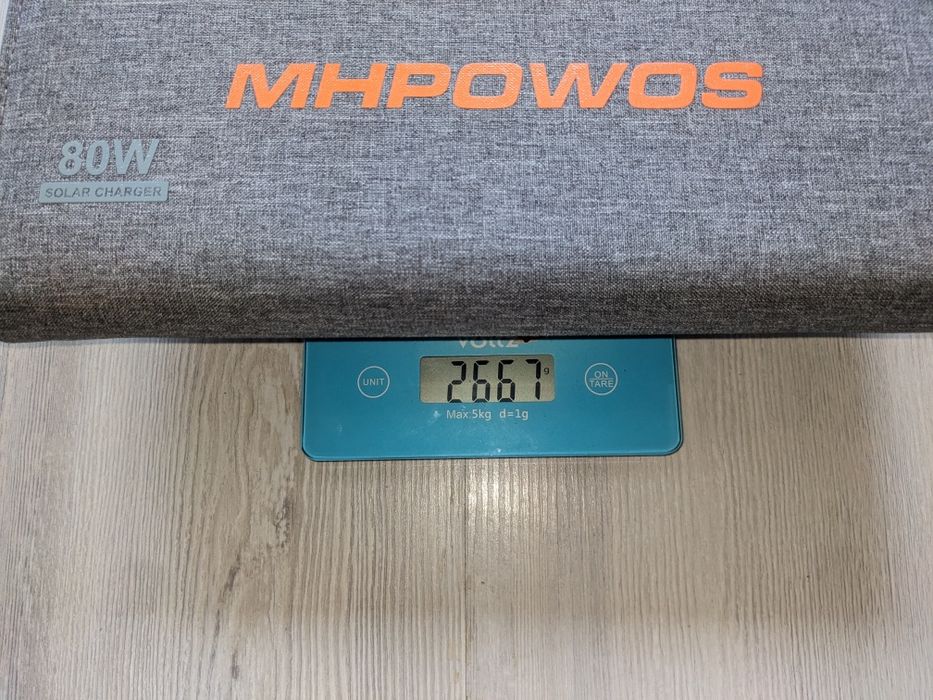 Сгъваем соларен панел MHPOWOS 80W за кемпер, каравани и туризъм
