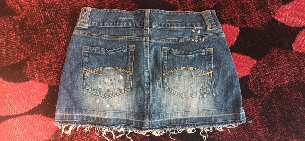 Мини дънкова пола