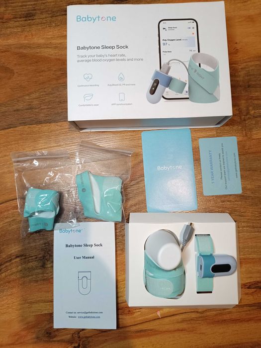 НОВ Чорап за наблюдение на бебе Babytone, сърдечна честота, кислород..