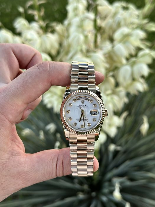 Ceas rolex day-date pearl dial 36,mm lady