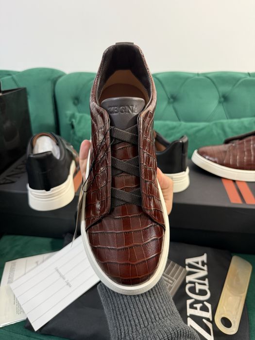 Adidasi Zegna piele naturala 100% Full Box Premium colectie noua
