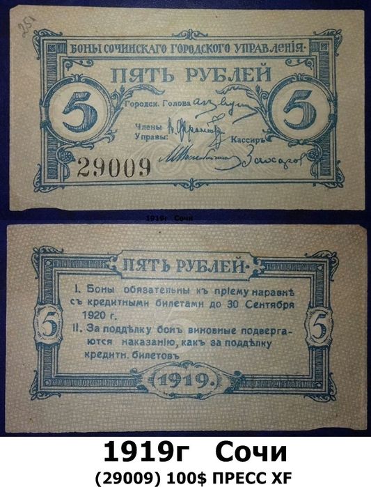 Бумажные Россия и РСФСР.