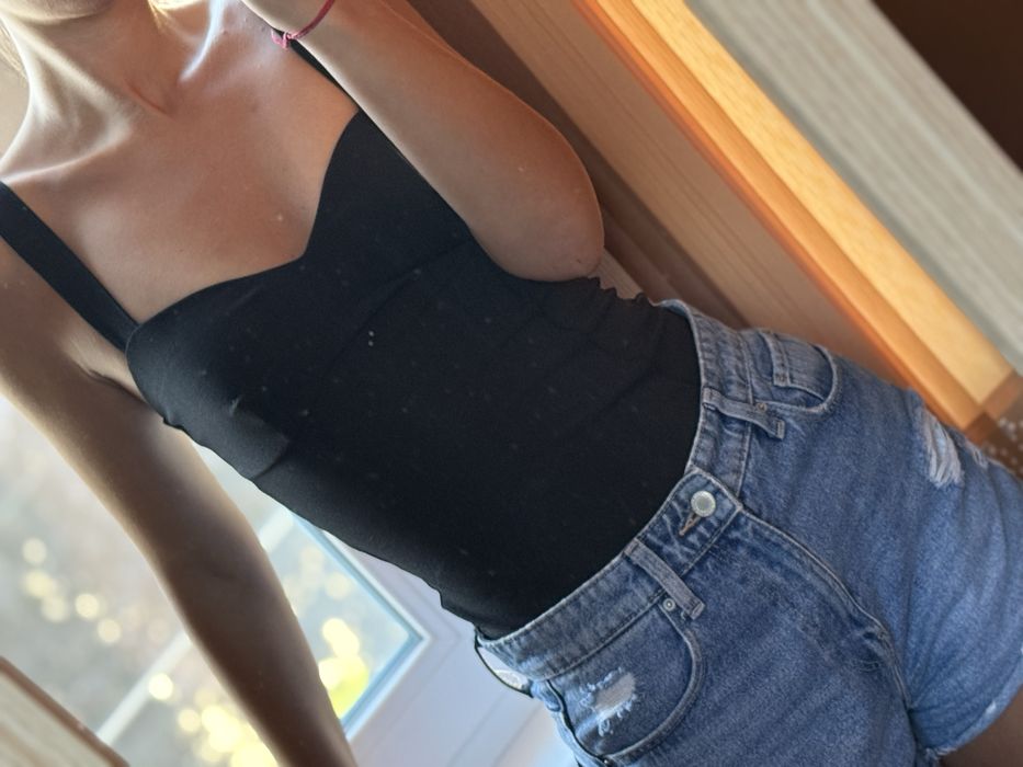 Дамско черно боди Zara, чисто ново