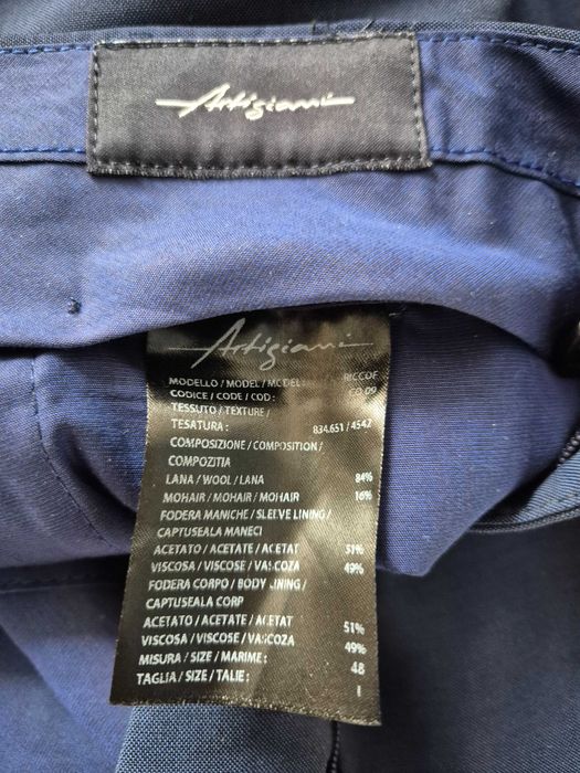 Costum bluemarin Bigotti 48 slim fit stare foarte buna + camasa cadou