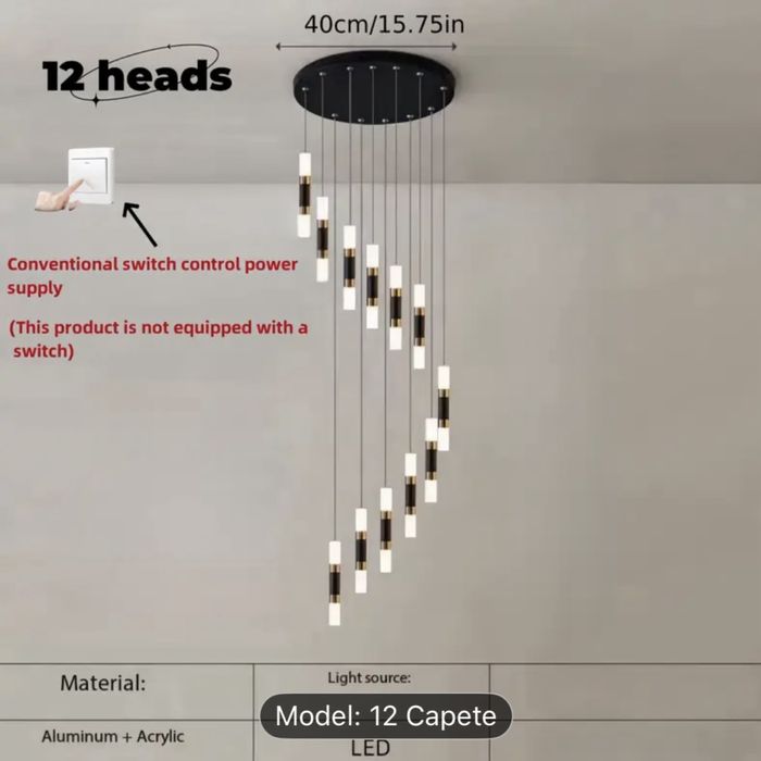 Lustra candelabru suspendat