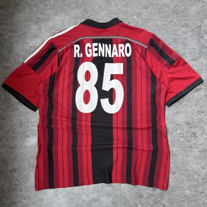 Tricou fotbal Vintage AC Milan 2014-15 Adidas ClimaCool Jersey Gennaro #85 Red Black marimea L