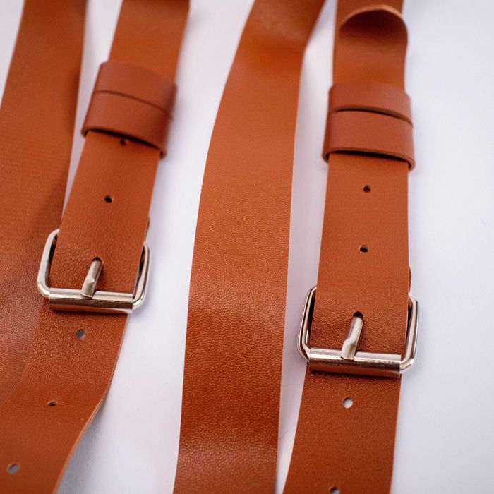 Кожен , двоен ремък за два фотоапарата