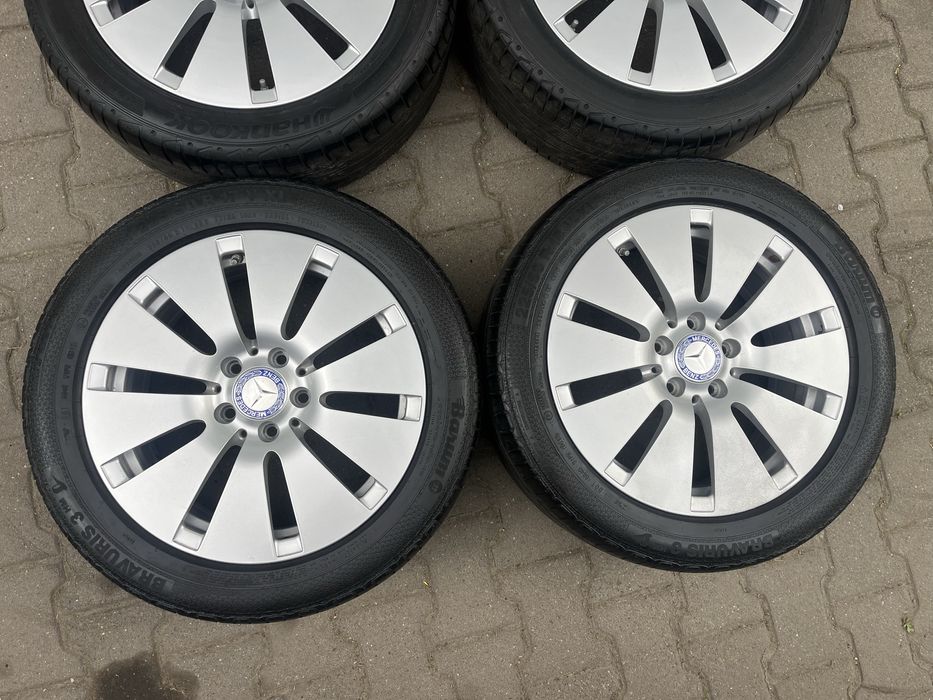 Jante aliaj 5x112mm, anvelope 225/50 R17 Mercedes C, E, Audi, VW, Seat