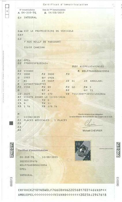 Ambulanta Opel Vivaro 1.6 CDTI- 121 CP