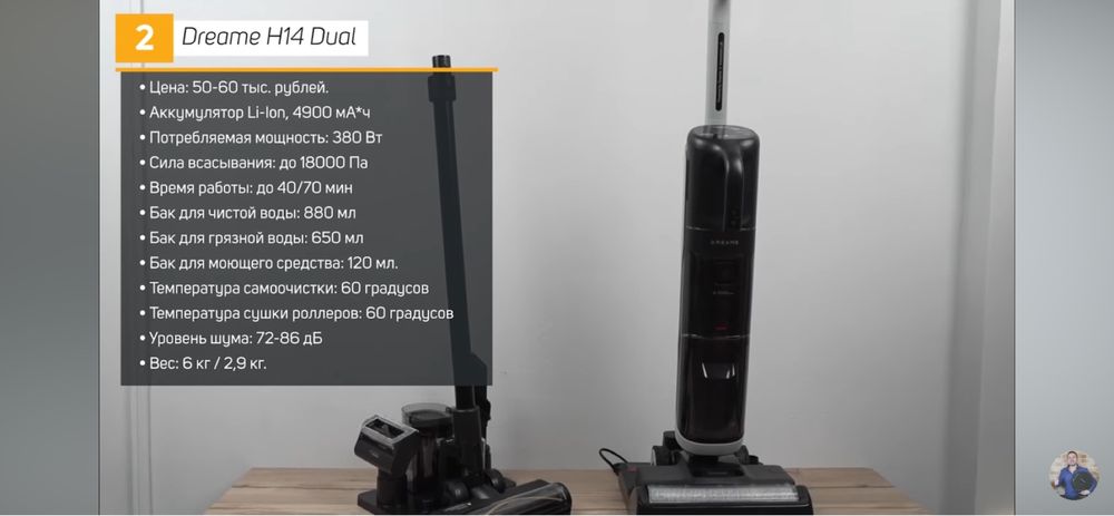 Dreame H14 Dual – моющий пылесос 2в1, новый, полный комплект