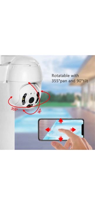 Camera supraveghere WiFi, 5MP, Full HD, Micro SD, rotire 360