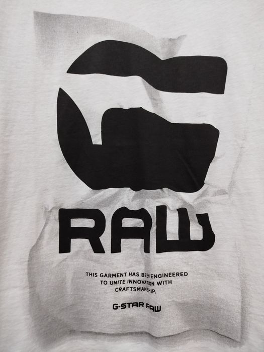 Оригинална тениска G-Star Raw Graphic 19 M , L нова мъжка бяла
