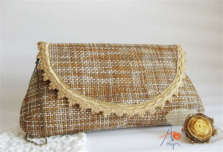 Geanta plic de ocazie lucrata manual NOUA