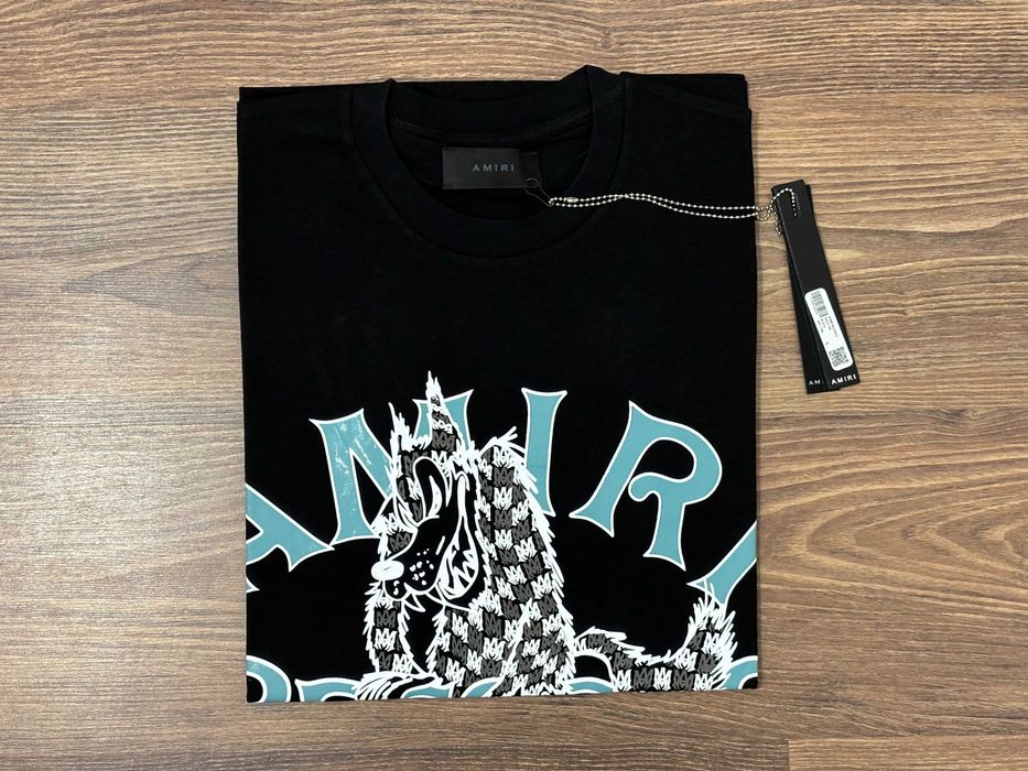 Мъжка тениска Amiri Regular Fit Черна/Бяла