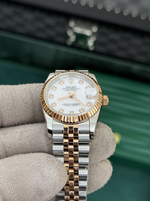 Rolex Datejust 31 Everose Rolesor – White Diamond Dial Jubilee