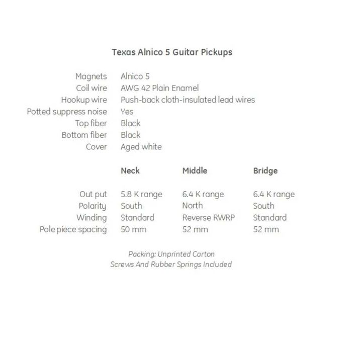 Звукосниматели Fender Texas Special Custom Shop