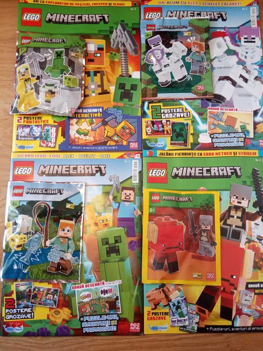 Lego Minecraft seturi mici, noi, sigilate, cu reviste