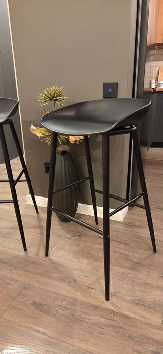 scaune bar moderne negru mat Vida XL