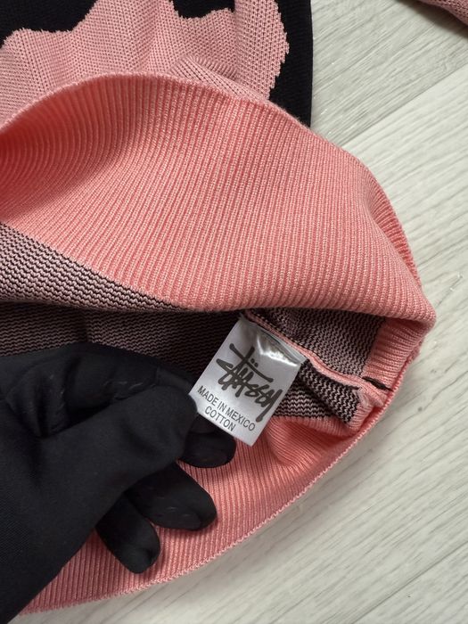 Класически плетен пуловер Stussу с разпознаваемо лого