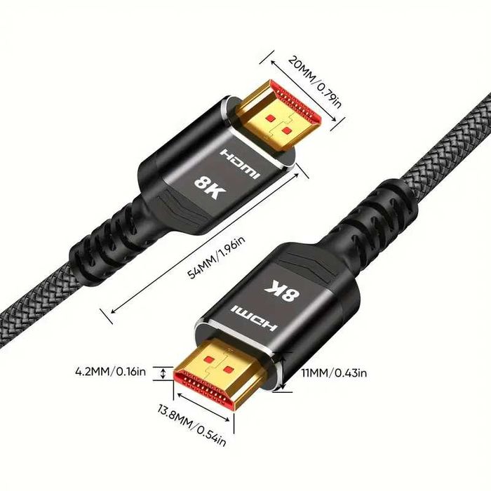 Кабел HDMI 2.1b (48Gbps) "FPS MAX" HIGHWINGS HDTV 8K/60Hz 4K/120-144Hz