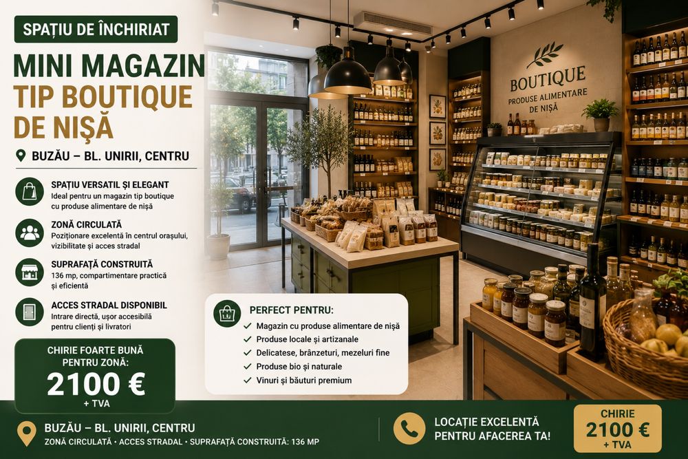 Inchiriere spatiu comercial/109mp/Unirii/farmacie/cofetarie/market