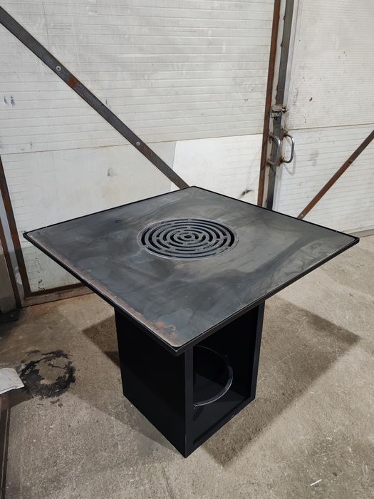 Plită oțel/ grătar / barbeque 1m x 1m 10 mm grosime, demontabil