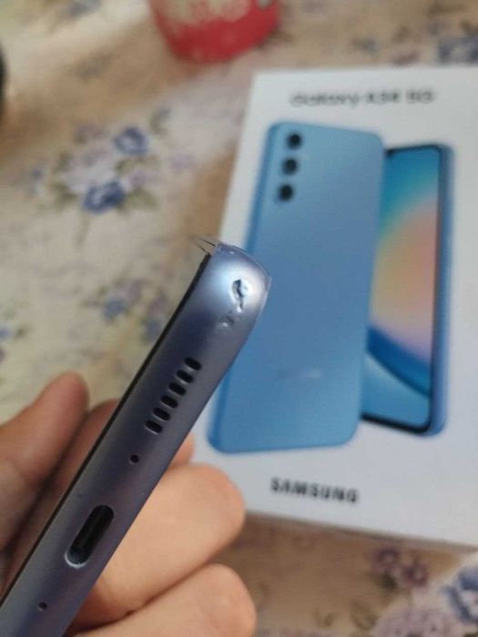 Samsung a 34 5g 8/256 5 oy garantyasi bor feolitviy rang ikta petno bo